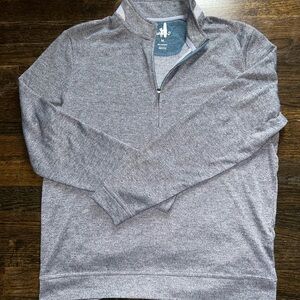 johnnie-O Quarter Zip Heather Gray
